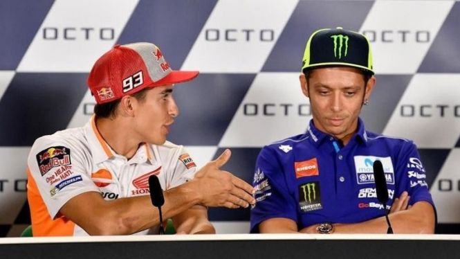 Valentino Rossi dan Marc Marquez