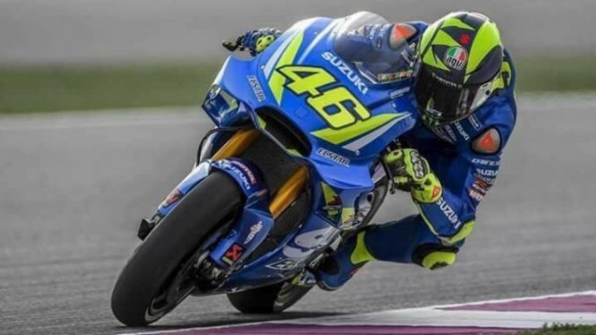 Ilustrasi Rossi naik Suzuki