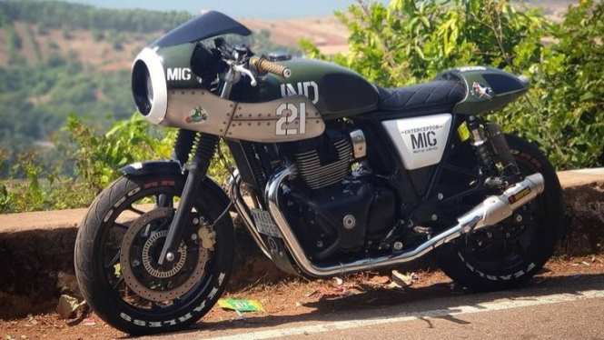 Royal Enfield Interceptor 650 versi MIG-21. Foto: Indianauto.