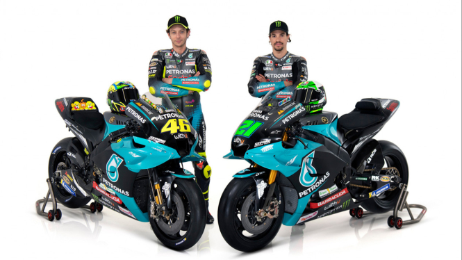 Pembalap Petronas SRT, Valentino Rossi dan Franco Morbidelli