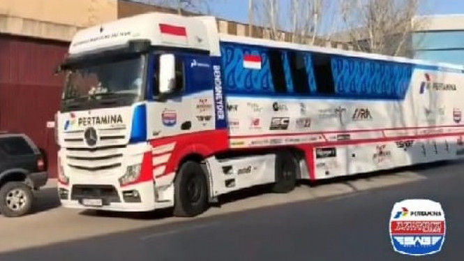 truk Motorhome Pertamina Mandalika SAG Team
