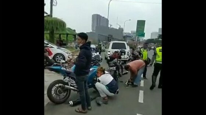 Pemotor yang terjaring razia knalpot bising