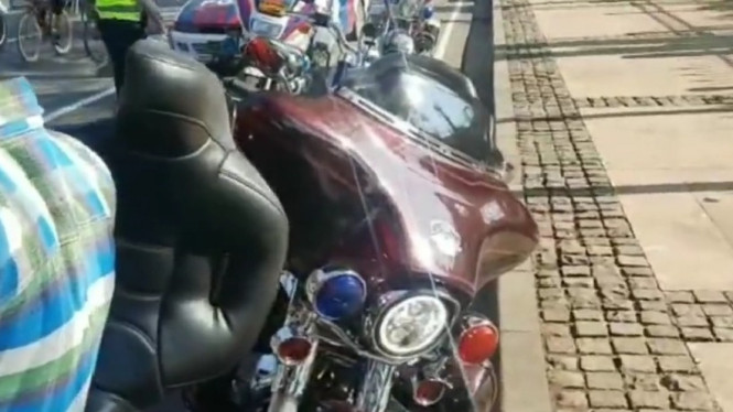 Rombongan moge kena tilang