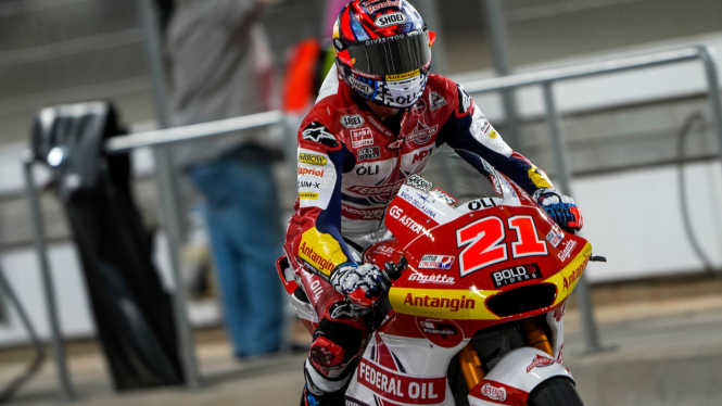 Pembalap tim Indonesia Federal Oil Gresini Moto2 Fabio Di Giannantonio