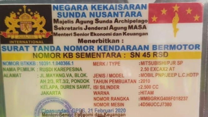 STNK Sunda Nusantara