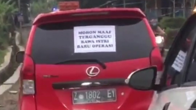 Toyota Avanza viral bawa istri habis dioperasi