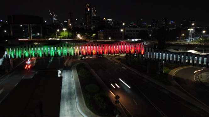 Jembatan Penyebrangan Orang Bendera Palestina
