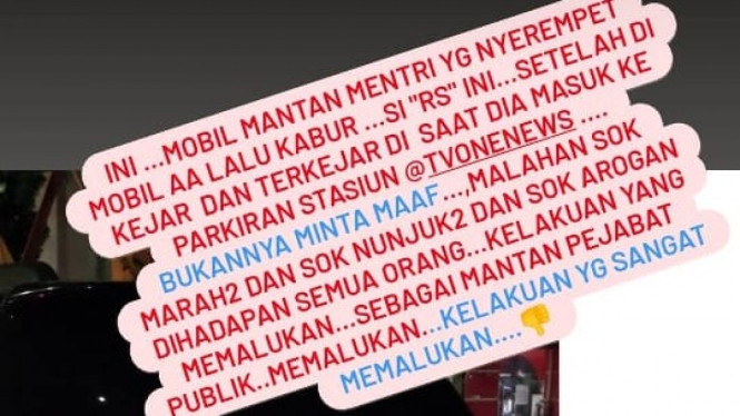 Mobil Roy Suryo Serempet Mobil Artis