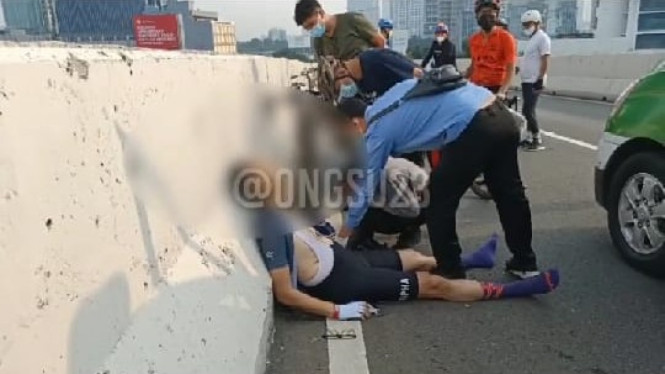 pesepeda meninggal di jalan layang casablanca