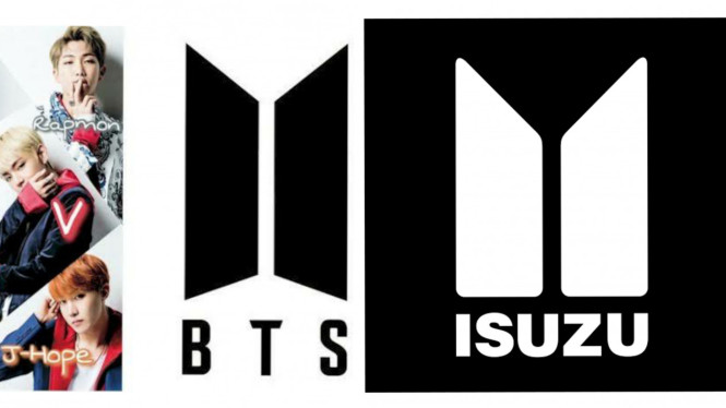 Logo BTS mirip Isuzu