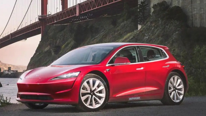 Tesla Hatchback. Foto: Autocar.