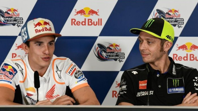 Valentino Rossi dan Marc Marquez. Foto: Motorsport.