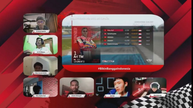 Pemenang game virtual MotoGP Federal Oil