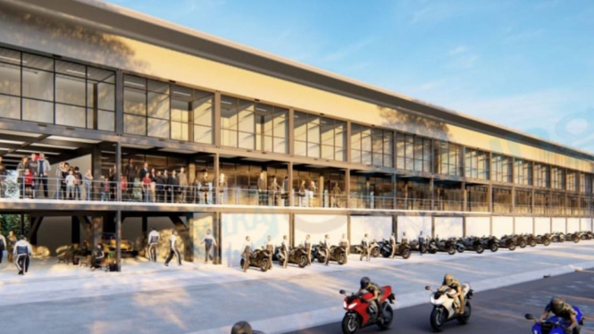 Garasi tim MotoGP di Sirkuit Mandalika
