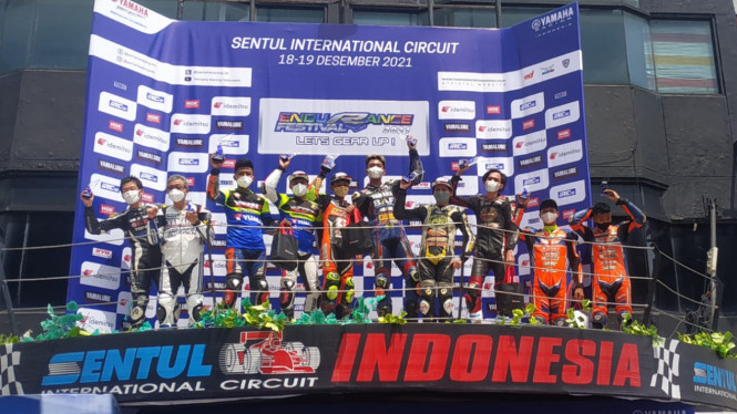 Para pengisi podium Yamaha Endurance Festival 2021 kelas 155cc