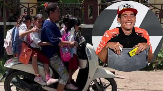 Aleix Espargaro Lihat Emak-emak Bonceng Lima.