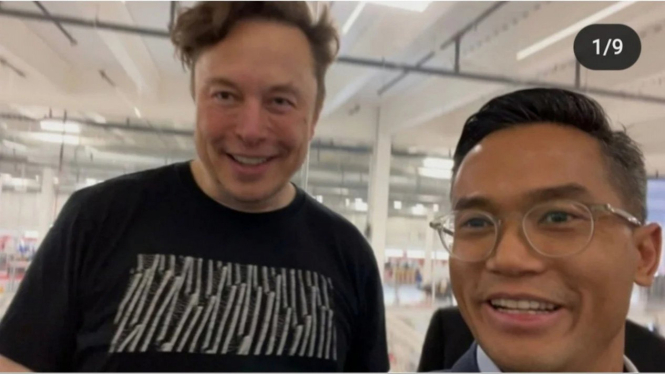 Elon Musk bersama Anindya Bakrie