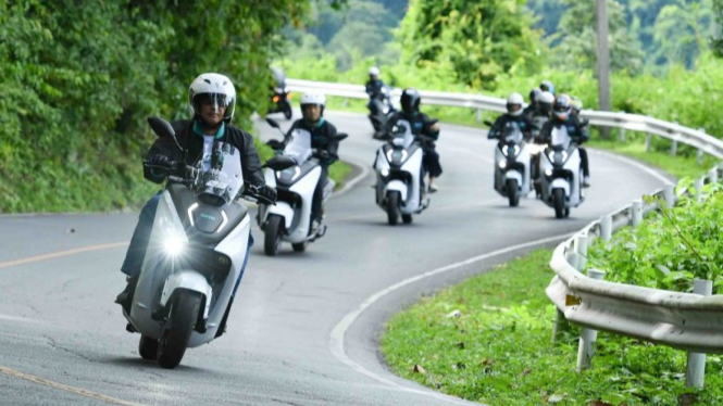Test ride Yamaha E01 di Thailand