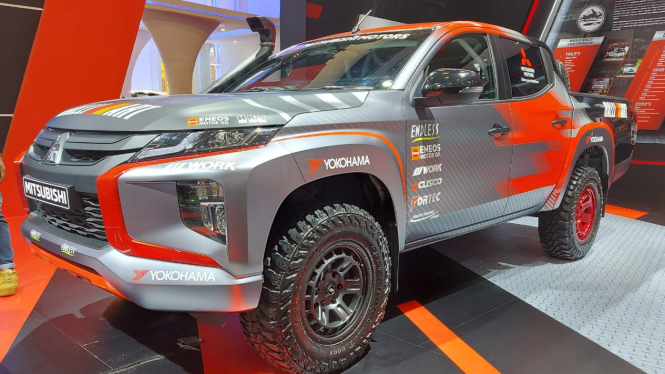Mitsubishi Ralliart New Triton di GIIAS 2022, ICE BSD, Tangerang. 