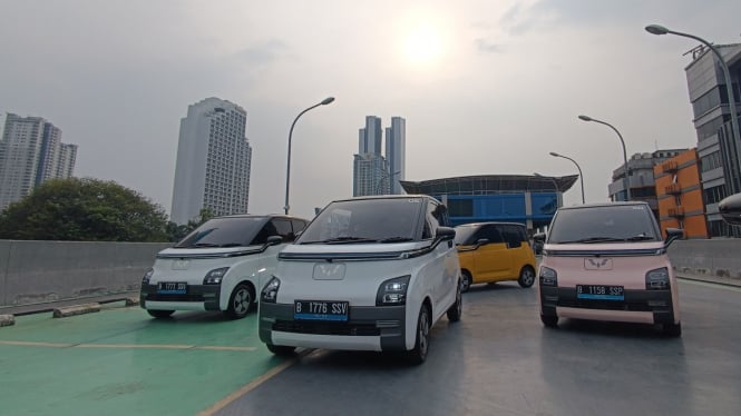 Wuling Air ev saat sesi test drive di Jakarta
