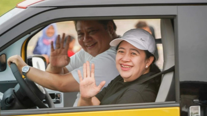 Puan Maharani diberi mobil listrik oleh Airlangga Hartarto