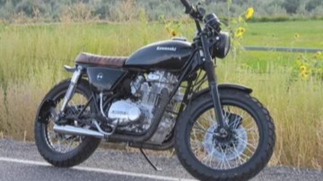 Modifikasi Kawasaki KZ400 Street Scrambler