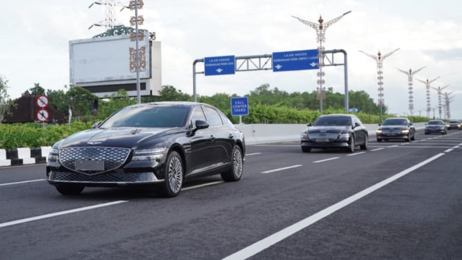 Hyundai Genesis G80 di KTT G20 tiba di Bali
