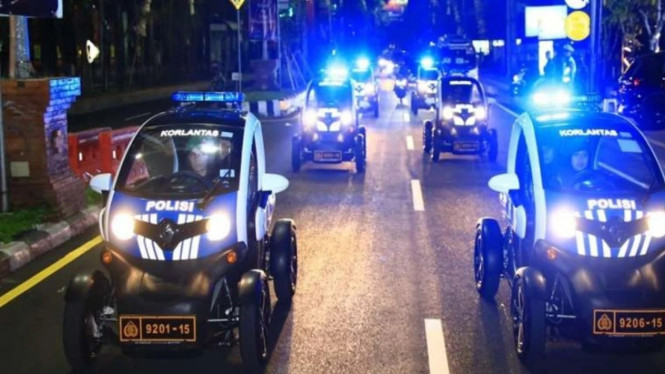 Mobil listrik Polwan di KTT G20