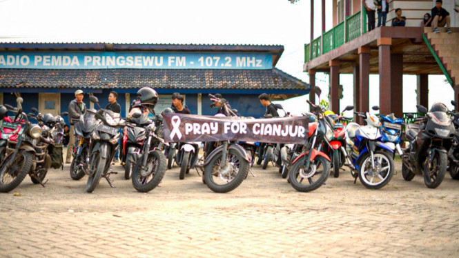 Komunitas motor bantu korban gempa Cianjur
