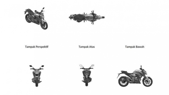 Desain motor naked yang diduga Honda CB300F