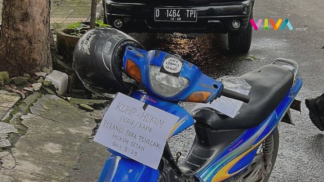 Suzuki Shogun pelaku bom bunuh diri di Polsek Astana Anyar