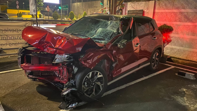 Hyundai Creta rusak kecelakaan