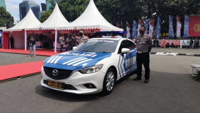 Mobil ETLE Mobile milik Korlantas Polri.