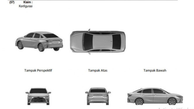 Mobil sedan Daihatsu terdaftar di Kemenkum HAM