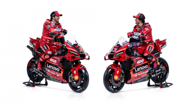 Pembalap Ducati, Francesco Bagnaia dan Enea Bastianini