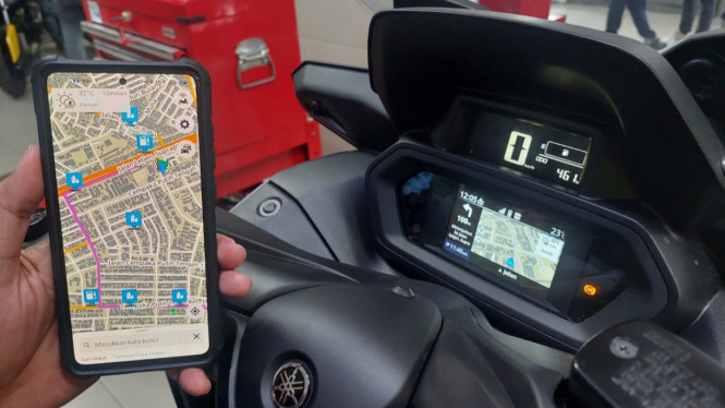 Fitur navigasi di Yamaha Xmax