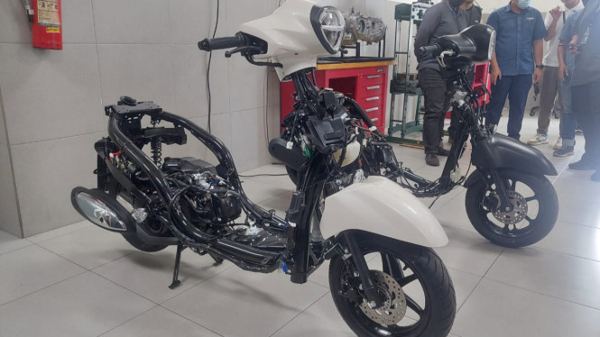 Sasis atau rangka dari Yamaha Grand Filano