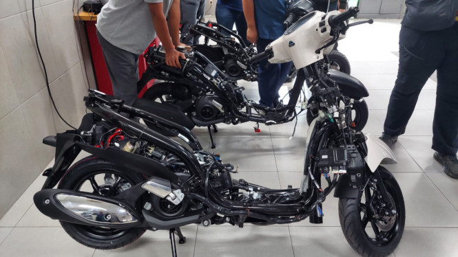 Sasis atau rangka dari Yamaha Grand Filano