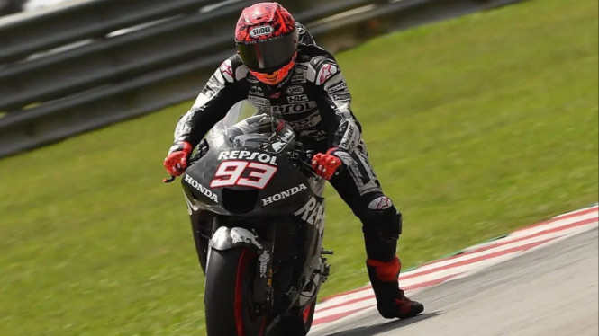 Marc Marquez tes motor tanpa winglet