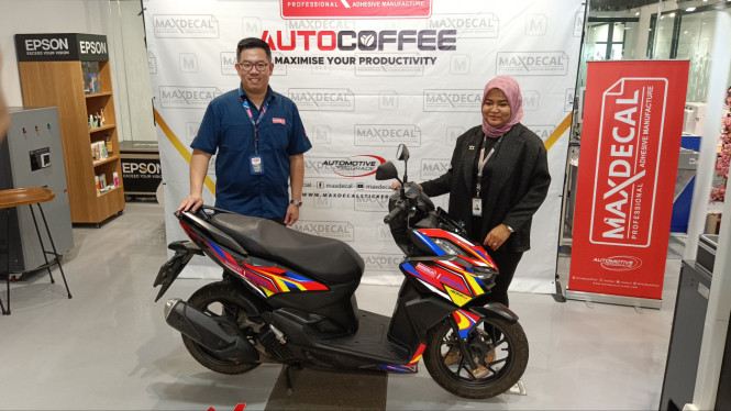 Maxdecal dan Epson stiker motor