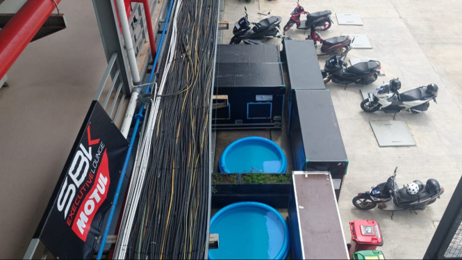 Pemandangan kolam bocah di WSBK Mandalika