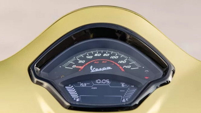 Panel instrumen pada Vespa GTS 2023