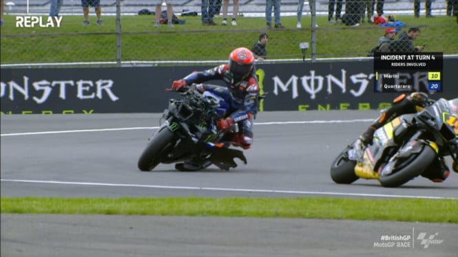 Motor Fabio Quartararo hancur di MotoGP Inggris 2023