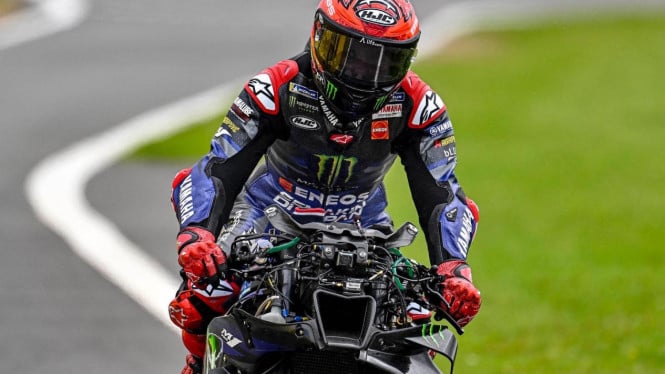 Motor Fabio Quartararo hancur di MotoGP Inggris 2023