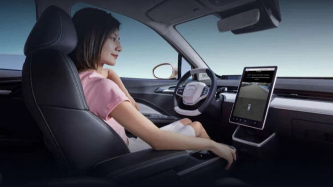 Interior mobil listrik Neta V atau Aya V
