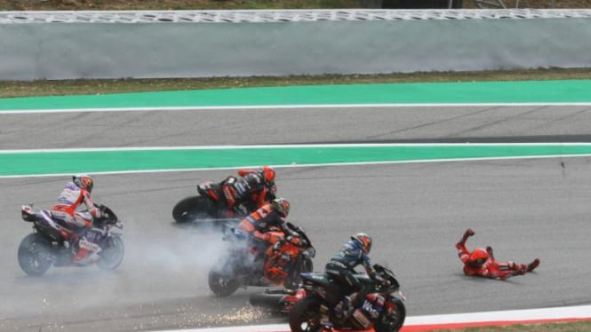 Pembalap Ducati, Francesco Bagnaia di MotoGP Catalunya 2023
