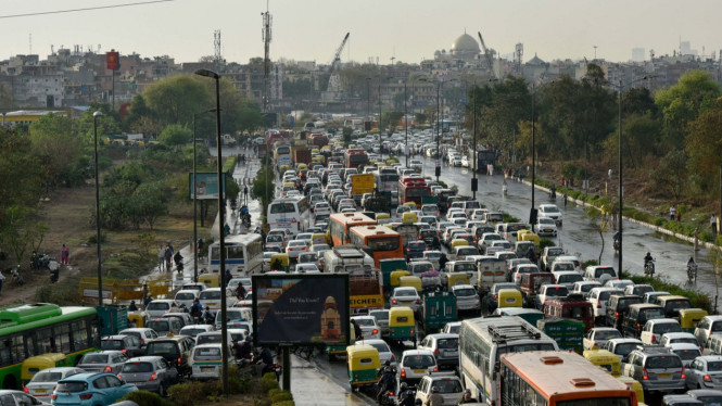 Kondisi salah satu jalan di India