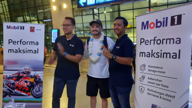 Brad Binder tiba di Jakarta