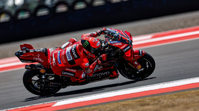 Pembalap Ducati, Francesco Bagnaia di MotoGP Mandalika