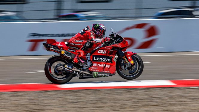 Pembalap Ducati, Francesco Bagnaia di MotoGP Mandalika